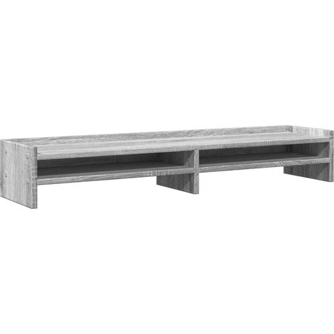 Supporto per monitor da tavolo mobile da ufficio Sonoma 100 x 24 x 16 cm legno ingegnerizzato grigio 020044974
