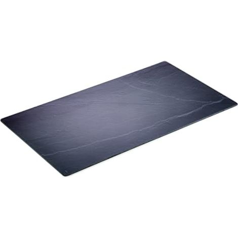 Kesper 3652313 Taglieri in vetro infrangibile, Multiuso, Motivo Ardesia, Nero, 52 x 30 x 0.8 cm, 2 pezzi (1/4)