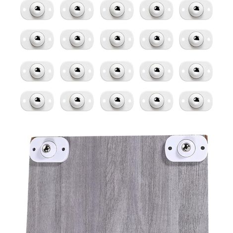 20 Pièces Petite Roulette Universelle Roulettes Pivotantes Autocollantes 360 Poulie Mobile Rotative Roulettes de Transfert (1/4)