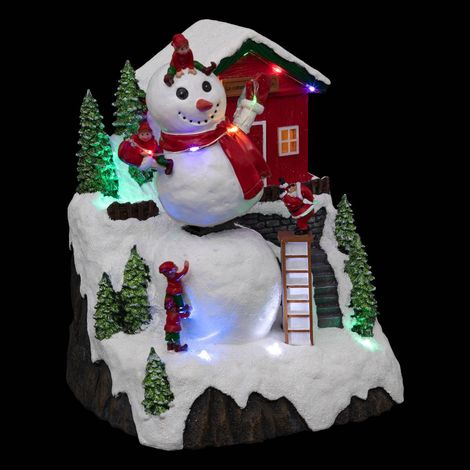 Pueblo muñeco de nieve iluminado 17 LED H.26cm  - Feeric lights & christmas