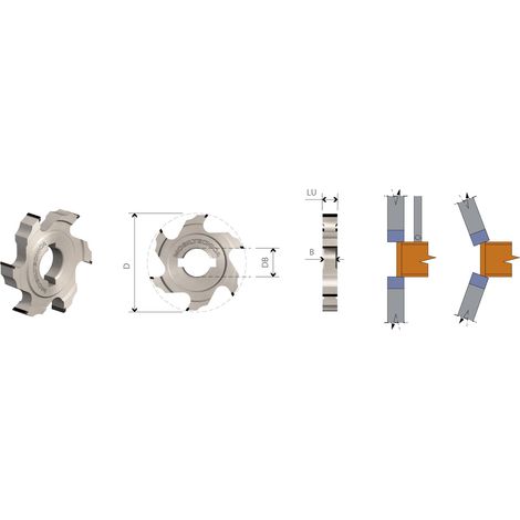 FRESE BORDATRICI PER REFILARE - MOBILTECNICA  .4D70  LU10  ZTOT6  DB16+2 DKN AX0°  DX / SX  H4,5