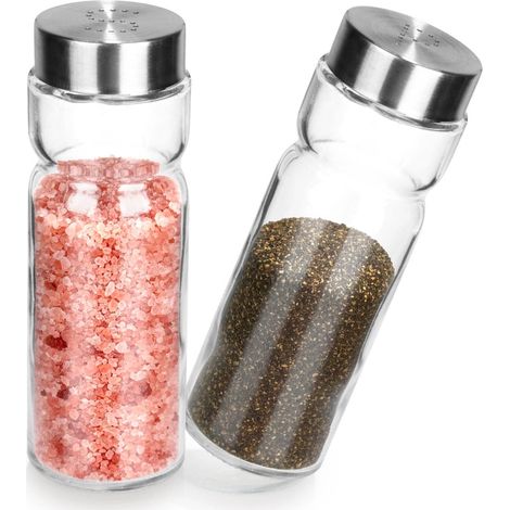 Salz- und Pfefferstreuer, Glas, 170 ml, 2er-Set