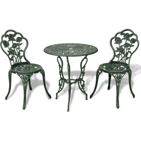 Maison Exclusive - 3-tlg. Bistro-Set Aluminiumguss Grün (1/5)