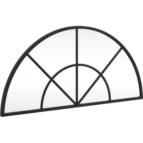 Miroir mural noir 60x30 cm arche fer