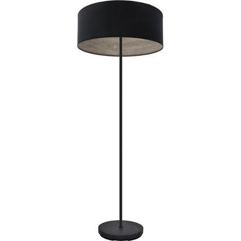Pie Salon Tania 1xe27 Negro/negro-madera Gris 162x40x40 Cm (1/2)