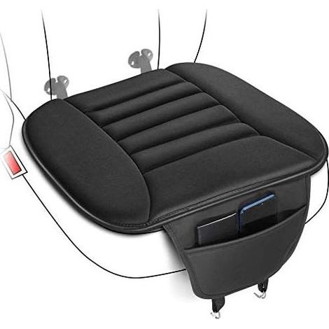 Car seat cushion – High-density memory foam – Non-slip rubber – Integrated storage pocket (1/5)