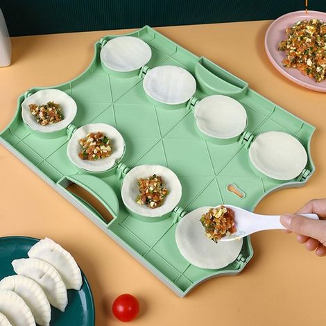 Machine à raviolis 8 en 1, moule à raviolis pour faire 8 raviolis à la fois, gain de temps (vert) (1/5)