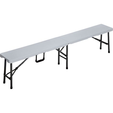 PANCA PIC NIC PIEGHEVOLE 'PARTY' cm 180 x 25 H 42 cm - col.bianco  - LIF