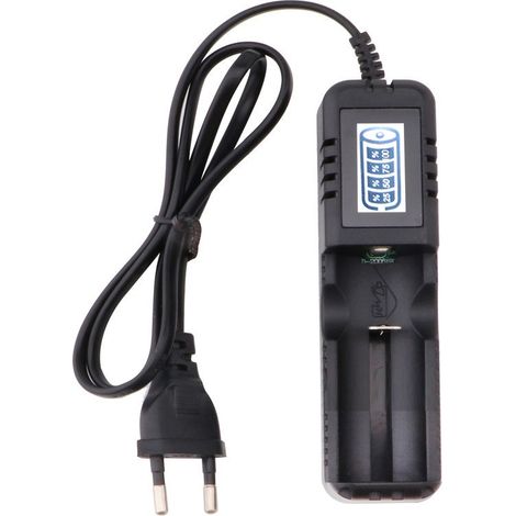Chargeur de Batterie Rechargeable Universel à Chargement 1 Slot Chargeur de Batterie au Lithium pour 26650 18650 ABS (1/5)