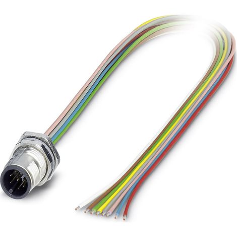 Phoenix Contact 1551914 Sensor-/Aktor-Einbausteckverbinder M12 Stecker, Einbau 0.50 m Polzahl Sensor