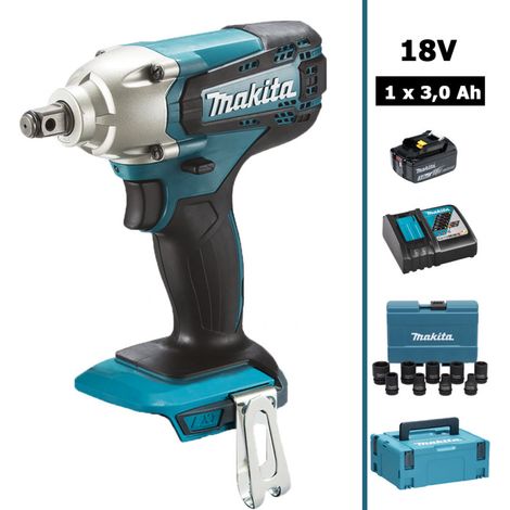 Boulonneuse à chocs 18V 190Nm 1/2" DTW190 avec 1 batterie 3Ah + Coffret 9 douilles + Makpac MAKITA (1/5)