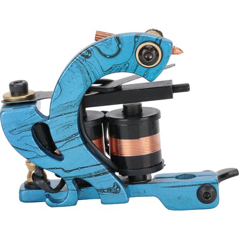 Machine Tatouage Bobine Professionnelle - Liner, Shader, Alliage - Fournitures Tatouage Bleu (1/5)