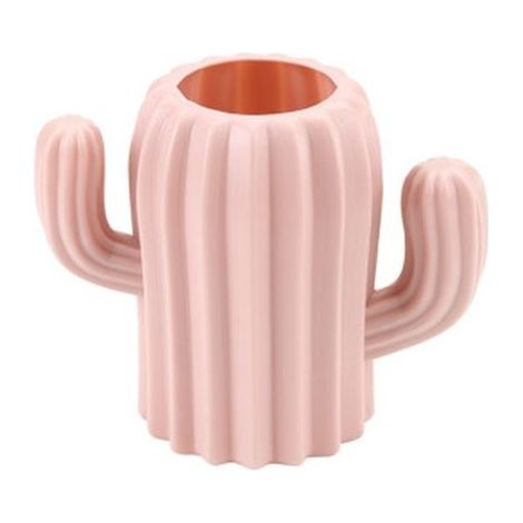 Cactus Rangement de bureau Porte-stylo Rangement de bureau Porte-stylo École Bureau Porte-crayon Boîte de rangement 1pcs (Rose) (1/5)