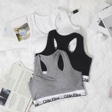 Ensemble soutien-gorge de sport et culotte, gilet avec rembourrage éponge pour maintien de la silhouette, sous-vêtement 1 pièce, couleur blanc (1/4)