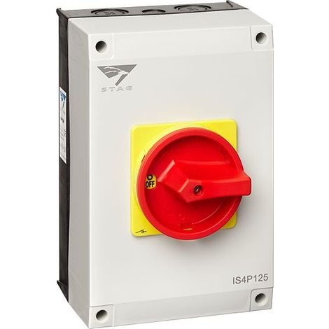 Coffret de coupure de proximité tétrapolaire 4P 125A - IP65 - Cadenassable - IS4P125 - IMO