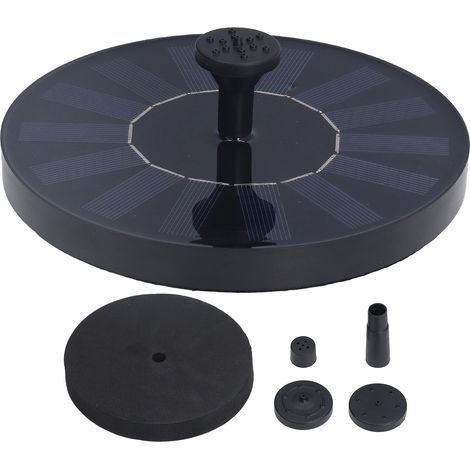 Fontaine Solaire Flottante 7V 1.4W, 6 Buses, Débit 200L/h, Haute Efficacité de Conversion, Fontaine à Eau Solaire pour Bassin (1/5)