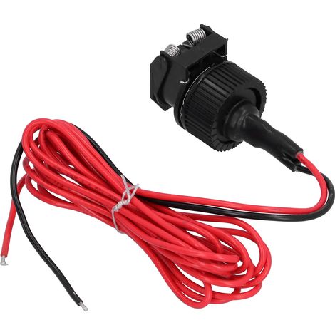 Prise adaptateur allume-cigare 12V, douille ID 21mm/0.8in, noir avec couvercle à ressort pour motos, bateaux (1/5)