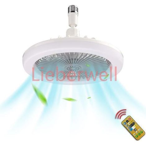 30W LIEBERWELL Ceiling Fan with Light and Remote, Dimmable LED E27 Integrated Lamp, Aromatherapy Slot, White Indoor Ceiling Fan (1/4)