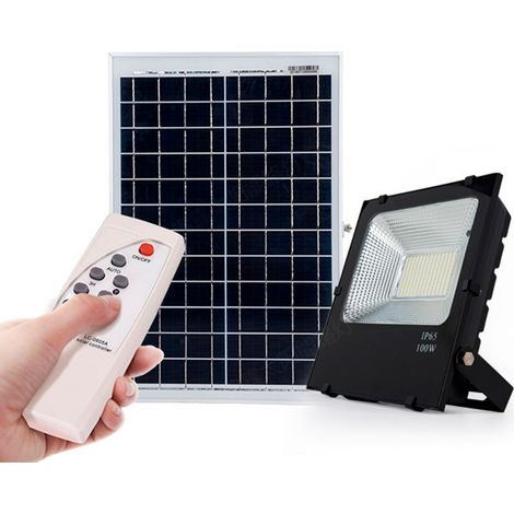 Proiettore LED 200W 20.000Lm 6000ºK Sensore solare 200W + Pannello di controllo remoto 6V/30W 40.000H  [HO-626006-CW] (1/5)