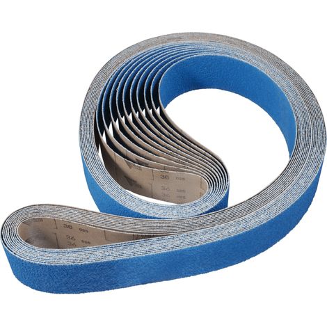 PFERD TOOLS VICTOGRAIN-COOL Schleifband BA 75x2500 mm A 36 für extrem hohen Abtrag mit Bandschleifer 10 Stk (1/4)