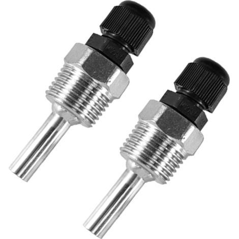 Set of 2 Thermowell, G 1/2" Thread, Stainless Steel, 8 mm Diameter, For Temperature Probe, Industrial (1/5)