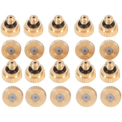 Messing-Nebeldüsen für Kühlsystem (0,4 mm) 10/24 UNC Garten, 20 Stück FLITI