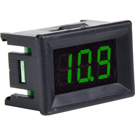 Compteur de puissance de tension, voltmètre numérique à deux fils 0,36 pouce Dc 2,4-30 V pour tourner dans le sens des aiguilles d'une montre pour réduire la(Police rétroéclairée en vert) (1/5)