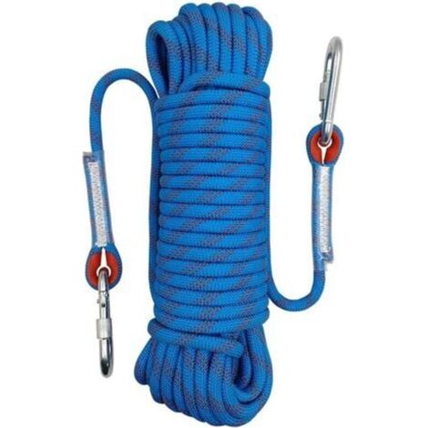Corde d'escalade d'extérieur, Corde d'escalade en plein air, Corde de sécurité en nylon tressé, 15 m