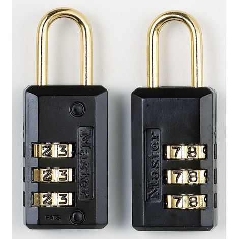 Cadenas Combinaison 3 Chiffres Master Lock Sécurité Sans Clé, Lot Pratique. - Master Lock (1/5)