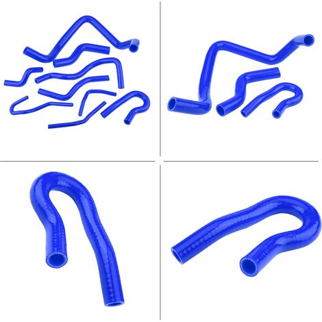 Kit de 9 durites de radiateur en silicone bleu pour Honda Civic D15 D16 SOHC EG/EK 1992-2000 (1/5)