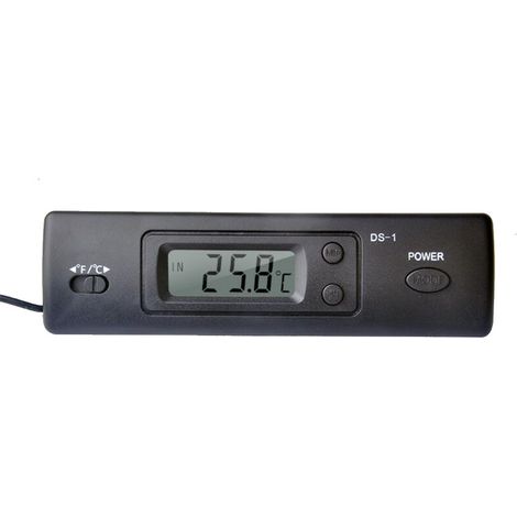 Mini Thermometre Electronique Numerique Voiture Thermometre Interieur Exterieur Multi-Fonction Thermometre Temps Affichage De La Temperature Avec Sonde (1/5)