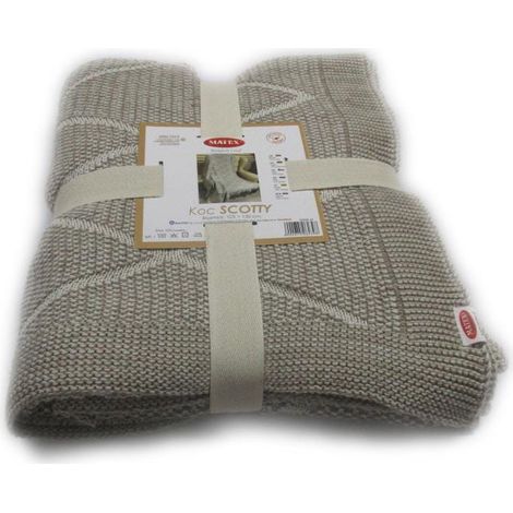 Coperta in cotone Scotty 150x125 cm, beige scuro