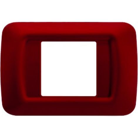 Placca Top System in tecnopolimero, 3 Posti, Amaranto Classico