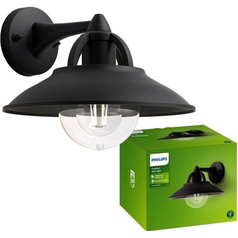 Philips LED Comorant 1738130PN Lampada da parete per esterno LED (monocolore) E27 42 W Nero (1/5)