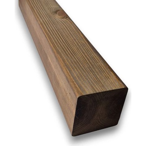 Trave Lamellare 9x9 in Pino Nordico 300 cm - Finitura Noce Scuro (1/3)