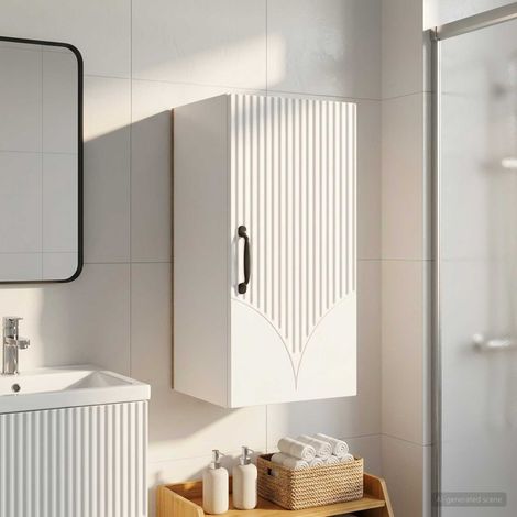 vidaXL Armario de pared para baño HOORN Blanco 30 x 31 x 59 cm (1/5)