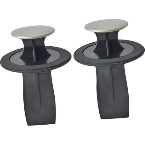Bouchon d'évier, inox, plastique, noir, pour broyeur de déchets (1/5)