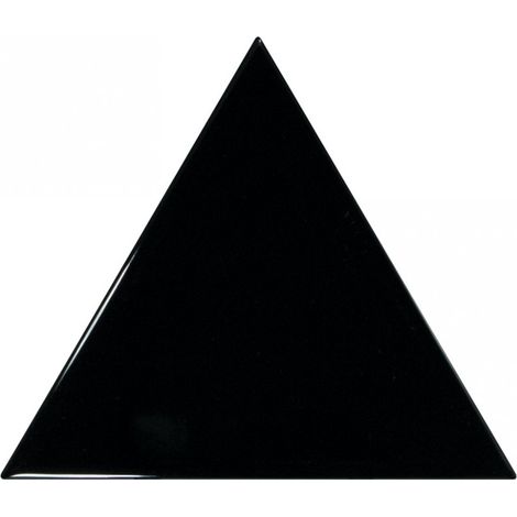 Carrelage mur triangulaire uni noir brillant  SCALE TRIANGOLO BLACK  (vendu par boite de 0,20m2) (1/3)