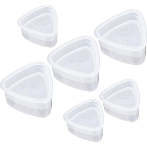 Moule à Sushi 6pcs, Forme Triangle Riz Onigiri Nigiri, 2 Tailles 7.7cm 6.6cm, Accessoire Cuisine Japonaise GROOFOO (1/5)
