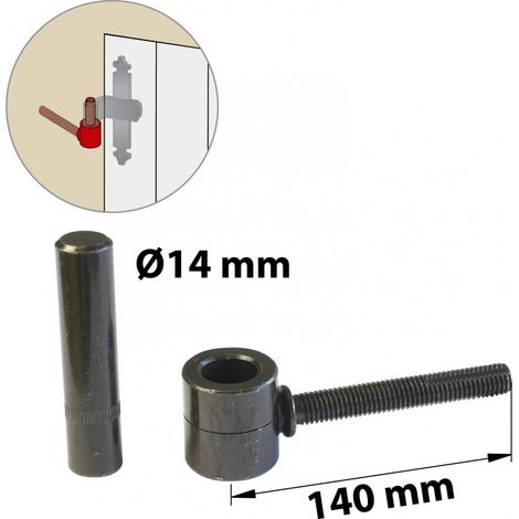 Cerniera in acciaio chimico preverniciato, H.80x Diam.14 mm AFBAT (1/4)