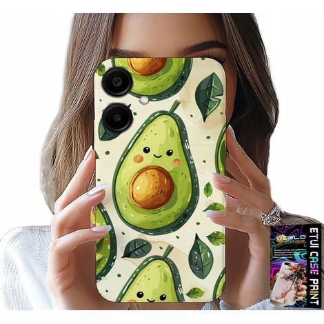 Custodia per Samsung Galaxy A06 5G - simpatica custodia con avocado sorridente (1/5)