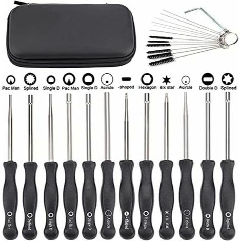 Kaelt - Kit de 12 Tournevis pour Régler les Carburateurs - Compatible avec les Petits Moteurs Echo et STIHL, Inclus Brosse et Kit d'Outils de Nettoyage. (1/4)
