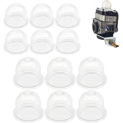 12 - Pompe à essence - Poire d&39amorçage - 19 mm et 22 mm - Pour débroussailleuse et tondeuse - Transparent - 19x22 mm (1/5)