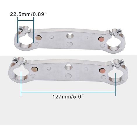 Pièces de rafraîchissement de suspension pour vélos, paire d ' accessoires de connecteur en métal avec ouvertures de serrage circulaires et vis de fixation, de connecteur de matériel de de de de (1/4)