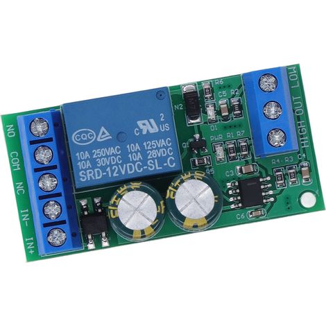 Wasserstandsregler-Relais, Flüssigkeitssensormodul, automatische Schaltrelaisplatte, DC 12–15 V, AC 9–12 V (1/5)
