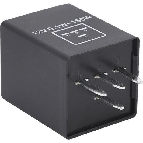 Ejoyous Relais de Clignotant LED 4 Broches EP29 pour la Voiture Lourde Lourde Charge 150W Rate de Clignotement 60-120 Fois/Min Plug à Poussière étanche et Jouez avec 400 Heures de Travail. (1/4)