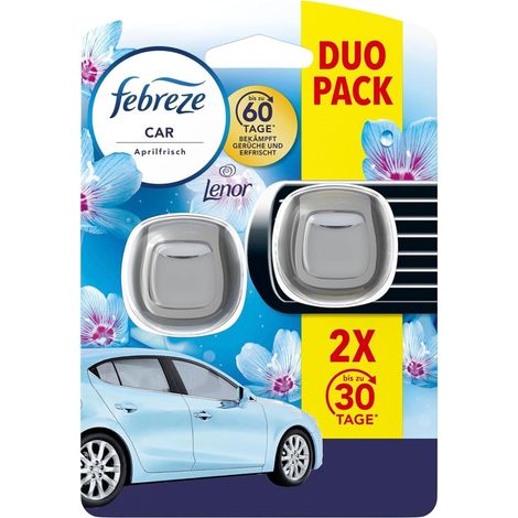 Febreze Car Aprilfrisch Duo, 4ml Auto Lufterfrischer