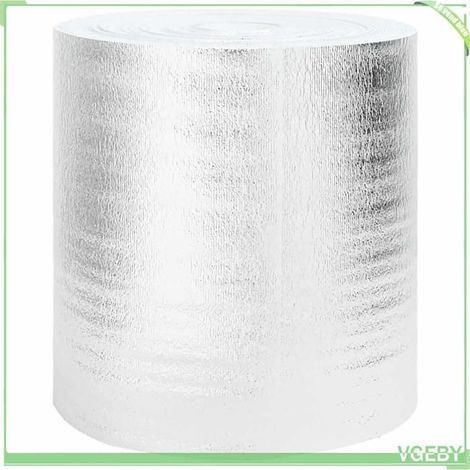 Réflecteur de chaleur pour radiateur - FAFEISY - Cylindrique - Argenté - 25 x 0,5 m - Polyéthylène renforcé (1/2)