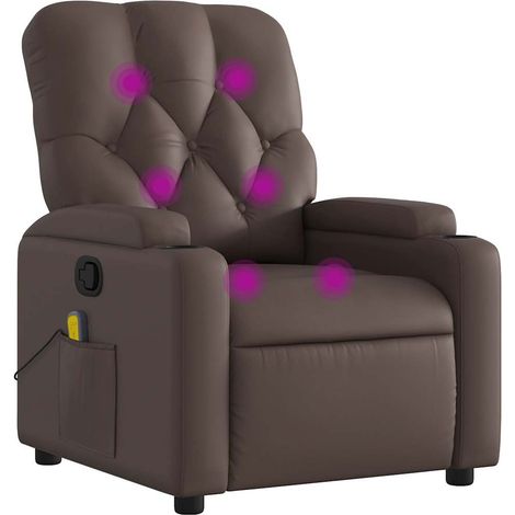 Maison Exclusive - Massagesessel Braun Kunstleder