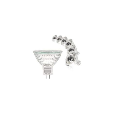 Ampoules Halogènes, Ampoule Spot MR16, Ampoule 12V 50W, Ampoule gu5.3 Ampoule MR16 Dimmable, Ampoules Halogène Blanc Chaud 2700K, Pack de 6 (MR16-50W-6P) (1/4)